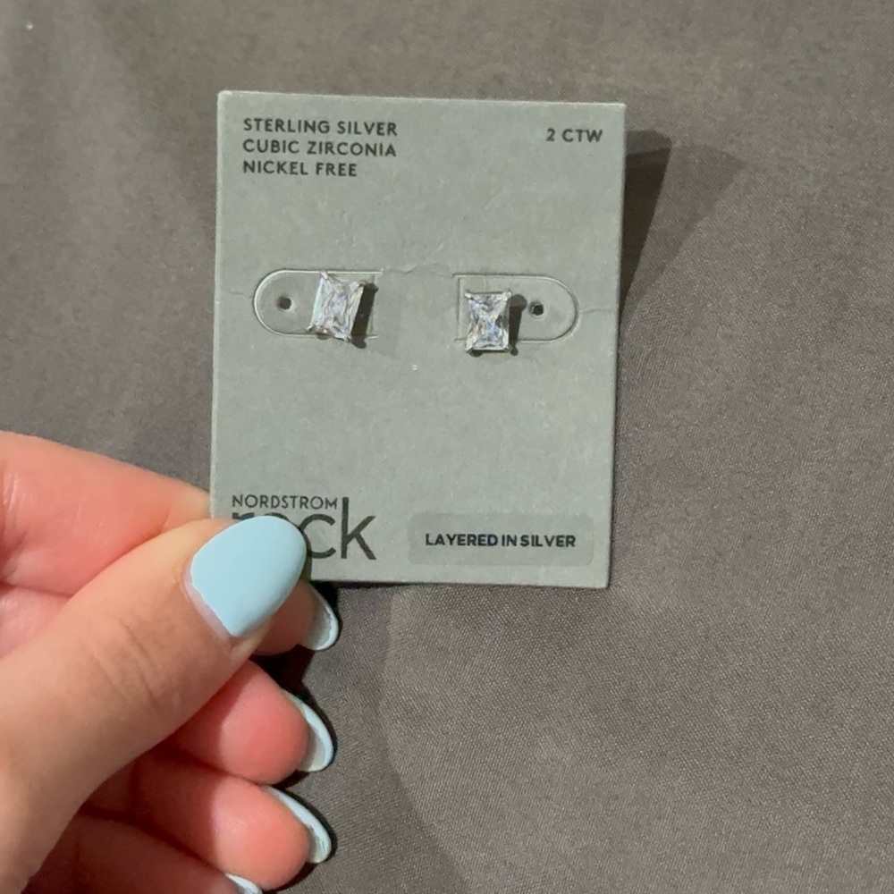 Nordstrom Silver Cubic Zirconia Earrings